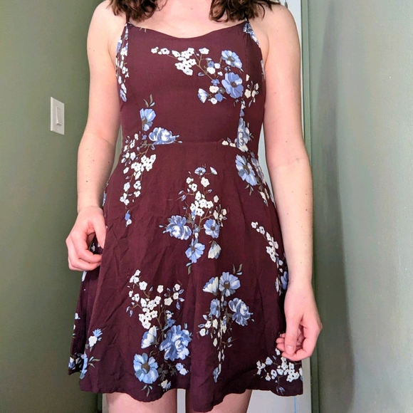 GARAGE Crossback Floral Mini Dress | Size Medium - Picture 1 of 9